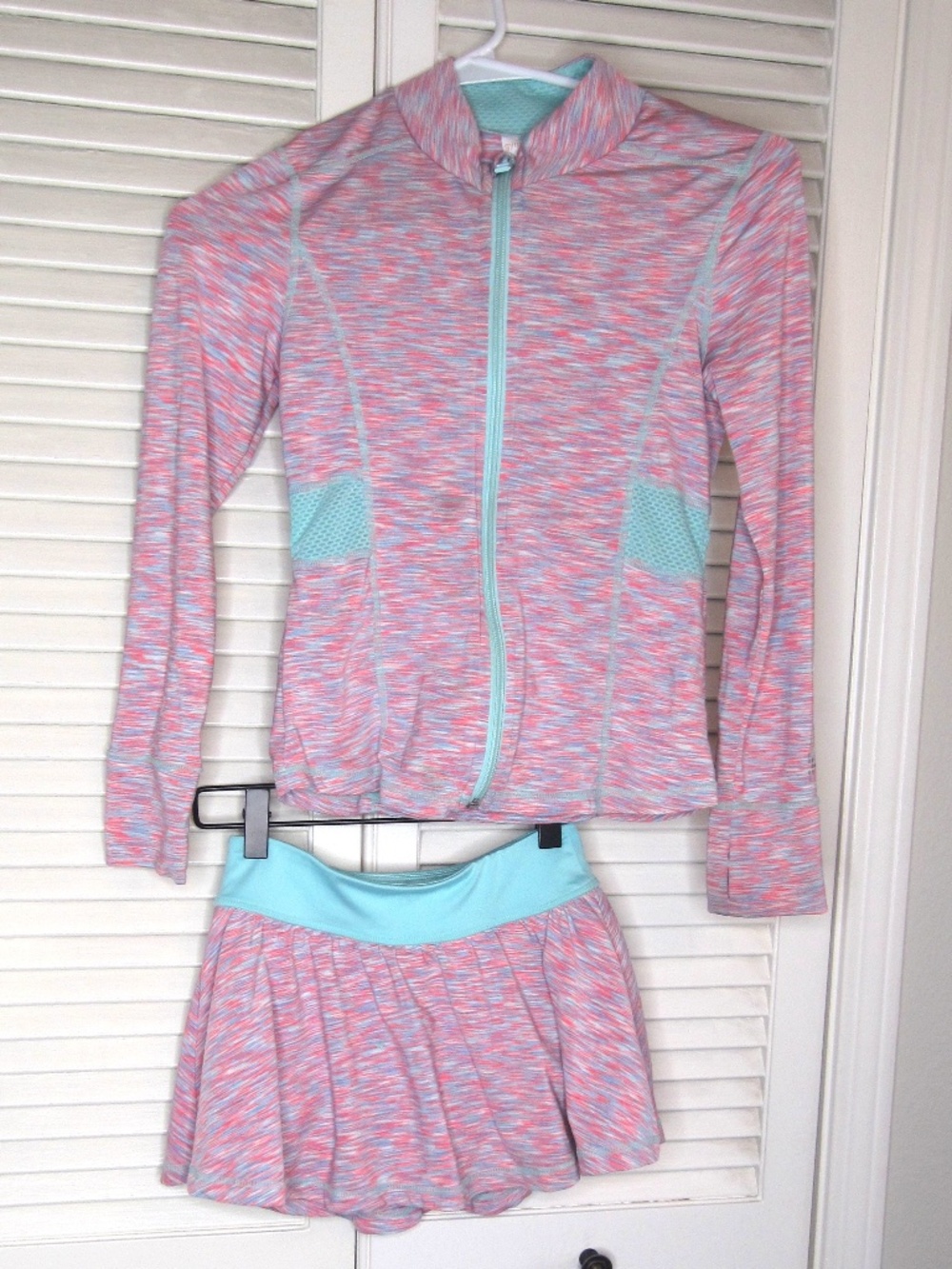 Gymboree Active Jacket & Skort Set in Pink & Teal - Size 7/8